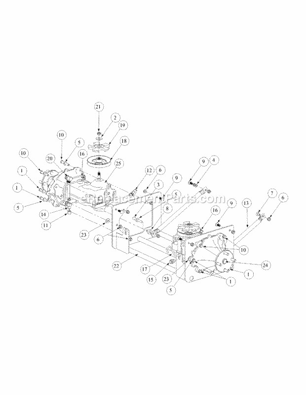 Drive Assembly Diagram and Parts List for M48-KWS 53AB5D4M150 Cub Cadet Sprayer